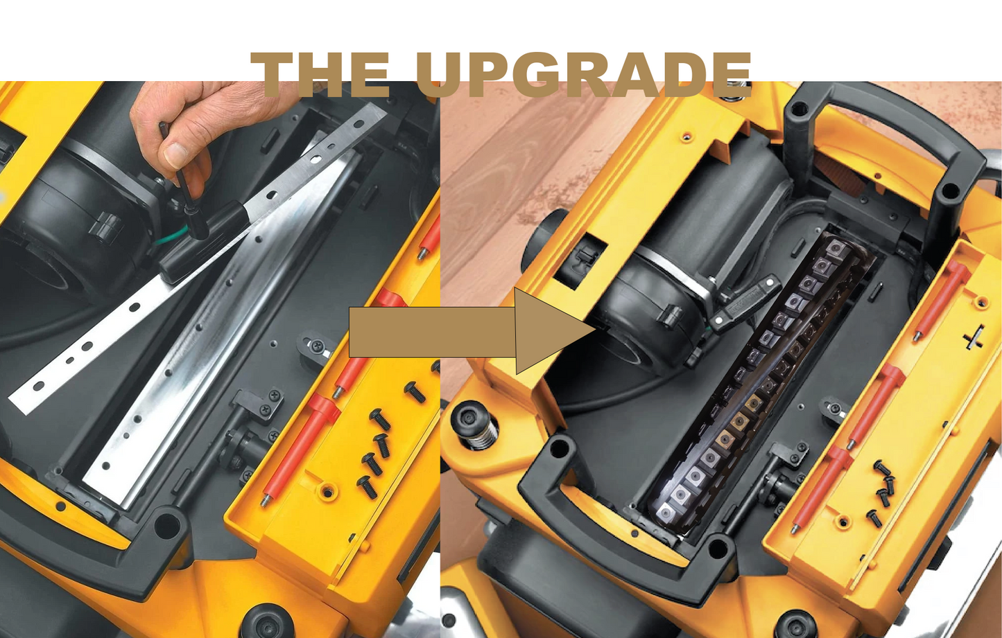 Helical Spiral Cutterhead: DeWalt DW735 / DW735X / DW735-XE Planer / Thicknesser - forgecraft